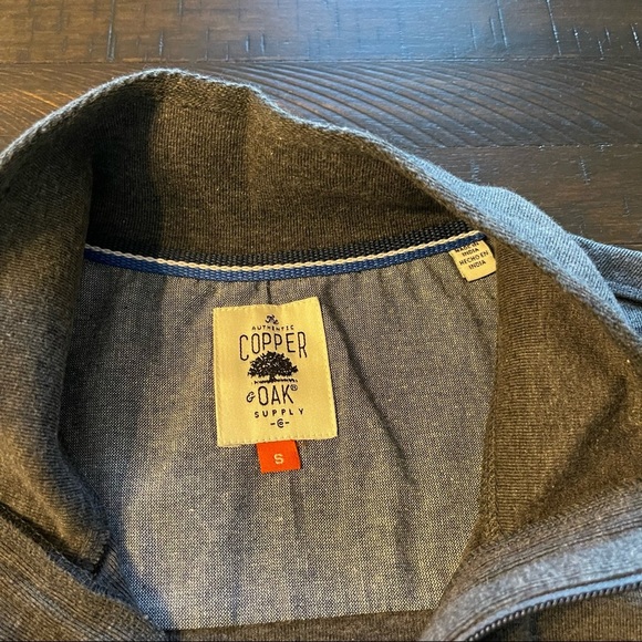 Copper & Oak Cotton Blend Quarter Zip Pullover - Picture 4 of 5